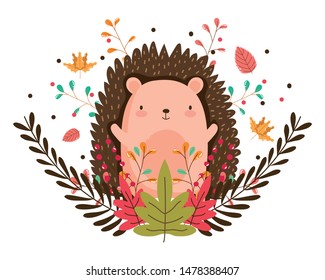 Isolated hedgehog cartoon vector design