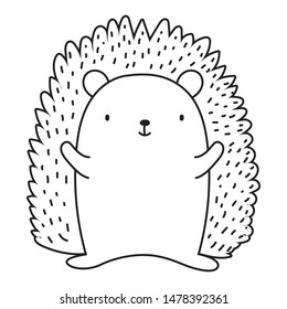 Isolated hedgehog cartoon vector design