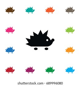 Isolated Hedgehog Icon. Crew Cut Vector Element Can Be Used For Crew, Cut, Hedgehog Design Concept. svg