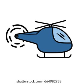 isolated helicopter flying