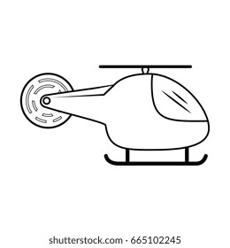 isolated helicopter fying