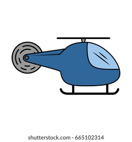 isolated helicopter fying