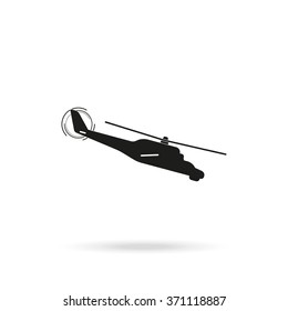 Isolated helicopter illustration.