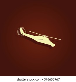 Isolated helicopter illustration.