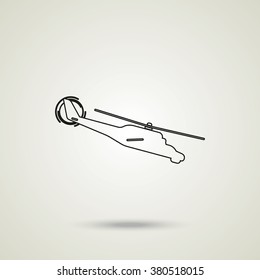 Isolated helicopter illustration.