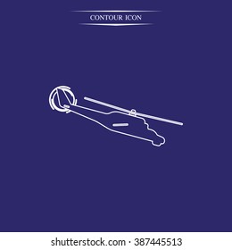 Isolated helicopter illustration.