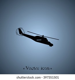 Isolated helicopter illustration.
