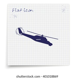 Isolated helicopter illustration.