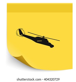 Isolated helicopter illustration.