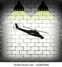Isolated helicopter illustration.