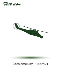 Isolated helicopter illustration.