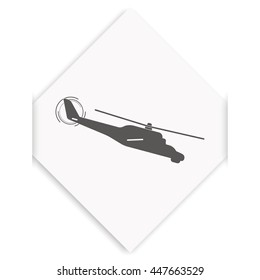 Isolated helicopter illustration.