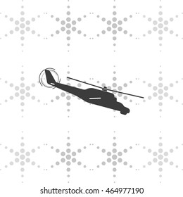 Isolated helicopter illustration.