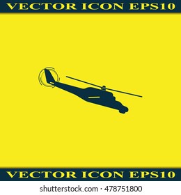 Isolated helicopter illustration.