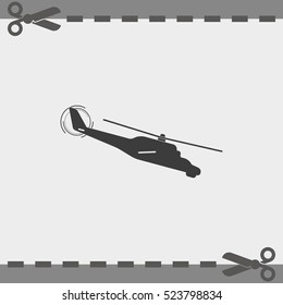 Isolated helicopter illustration.