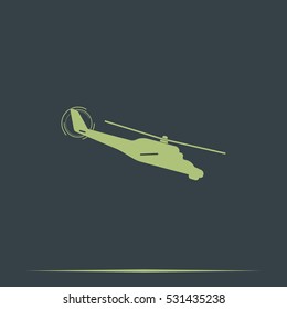 Isolated helicopter illustration.
