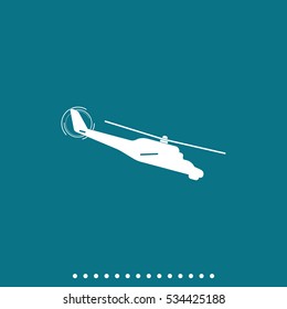 Isolated helicopter illustration.