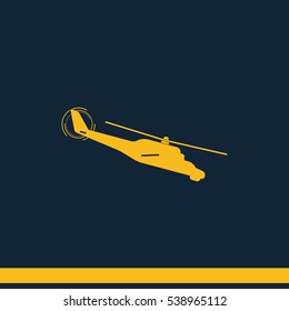 Isolated helicopter illustration.