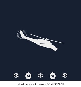 Isolated helicopter illustration.