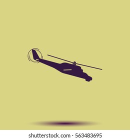 Isolated helicopter illustration.