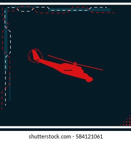 Isolated helicopter illustration.