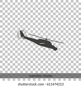 Isolated helicopter illustration.