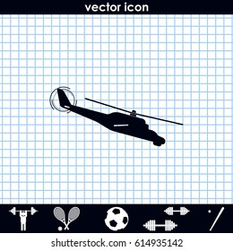Isolated helicopter illustration.