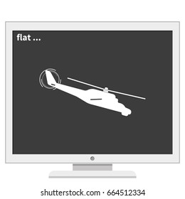 Isolated helicopter illustration.