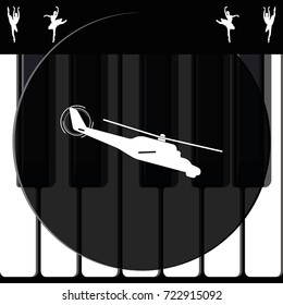 Isolated helicopter illustration.
