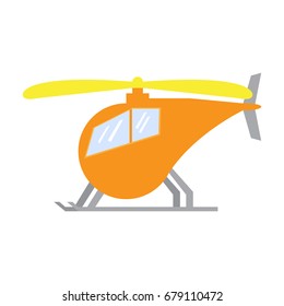 Isolated helicopter toy on a white background, Vector illustration
