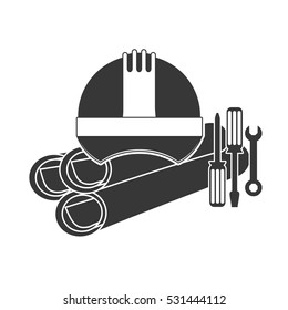 Isolated helment of construction design
