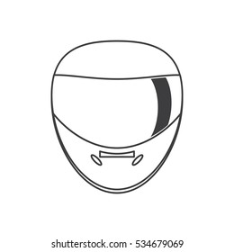 Isolated helmet of racing concept