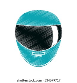 Isolated helmet of racing concept