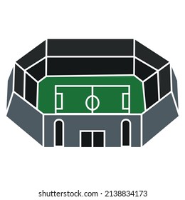 Isolated heptagon open stadium vector illustration