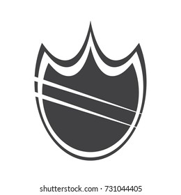 Isolated heraldry shield icon, Firewall, IT Vector illustration