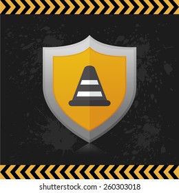 an isolated heraldry shield with an icon on a grunge background