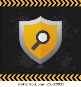 an isolated heraldry shield with an icon on a grunge background