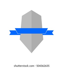 Isolated heraldry shield with a ribbon, Vector illustration