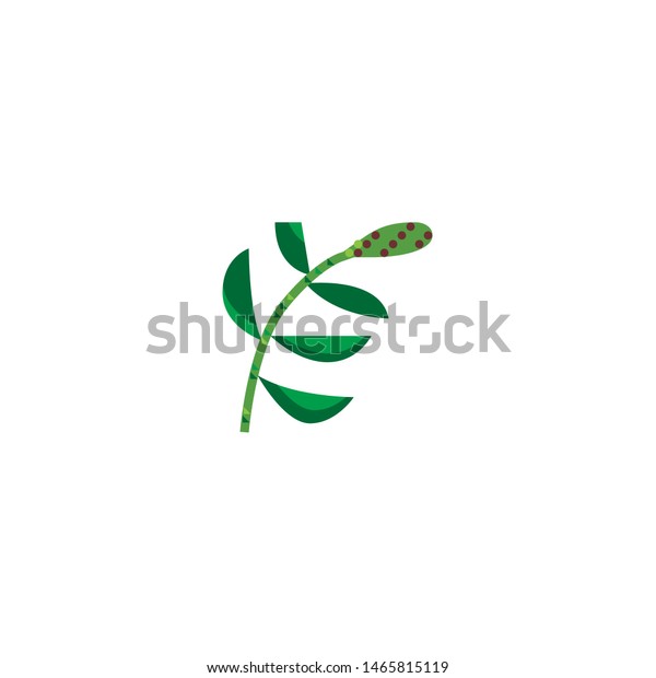 Isolated Herb Emoji Emoticon Vector Icon Stock Vector (Royalty Free