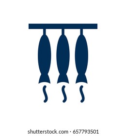 Isolated Herring Icon Symbol On Clean Background. Vector Smoked  Element In Trendy Style.