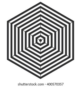 Isolated hexagonal web for design