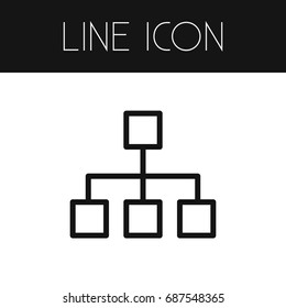 Isolated Hierarchy Outline. Structure Vector Element Can Be Used For Hierarchy, Structure, Model Design Concept.