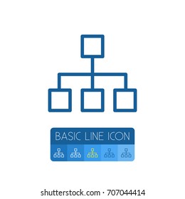 Isolated Hierarchy Outline. Structure Vector Element Can Be Used For Hierarchy, Structure, Model Design Concept.