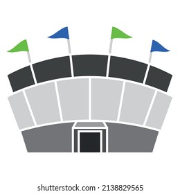 Isolación de la ilustración vectorial de estadio abierto de alto círculo