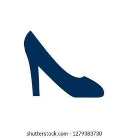 Isolated high heel shoe icon symbol on clean background. Vector footwear element in trendy style.