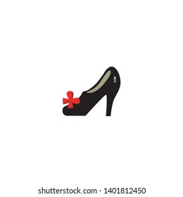 Isolated High Heel Shoe Vector Icon, Pictogram 