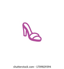 Isolated High Heel Shoe Vector Icon, Pictogram 