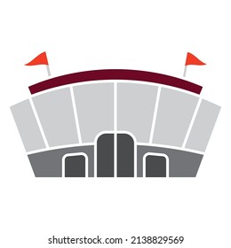 Isolated high open stadium vector illustration