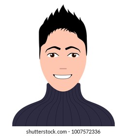Isolated hipster avatar image vector illustration design