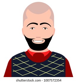 Isolated hipster avatar image vector illustration design